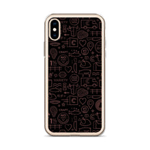 Load image into Gallery viewer, Crowd Cow iPhone Case-Black and Red print
