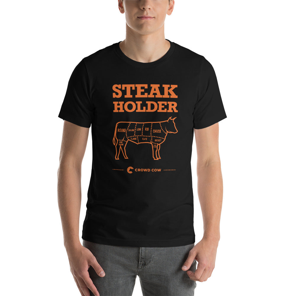 Crowd Cow T-Shirt- Steak Holder