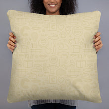 Load image into Gallery viewer, Crowd Cow Pillow-Beige Print

