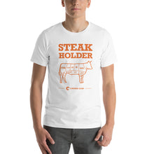 Load image into Gallery viewer, Crowd Cow T-Shirt- Steak Holder
