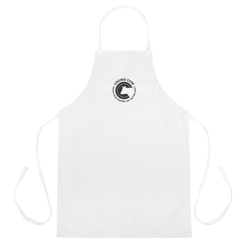 Crowd Cow Embroidered Apron