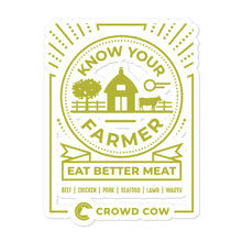 Load image into Gallery viewer, Crowd Cow- Know Your Farmer sticker
