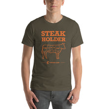 Load image into Gallery viewer, Crowd Cow T-Shirt- Steak Holder
